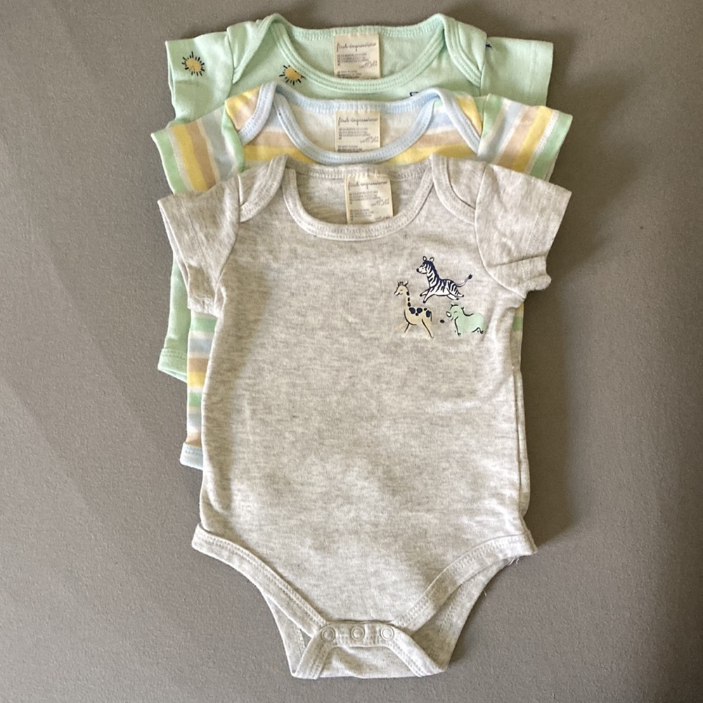 3-6m onesies - first impressions